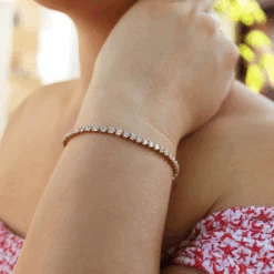 Tiffany Style Tennis Bracelet -Trudiamonds IMG 9102 T7302