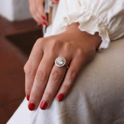 Floral Halo Filigree Ring -Trudiamonds IMG 9252 T3018