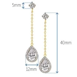 Chic Drop Earrings -Trudiamonds T1007 GC 1