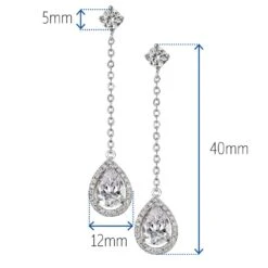 Chic Drop Earrings -Trudiamonds T1007 PC 1