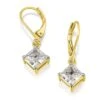 Princess Cut Drop Earrings