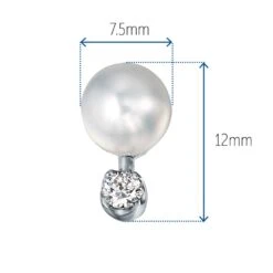 Sparkling Pearl Earrings -Trudiamonds T1015 PC 1