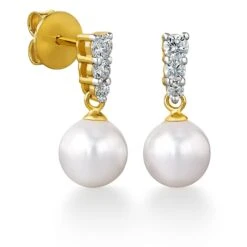 Trilogy Pearl Earrings -Trudiamonds T1033 GC 6710481c 97d4 48d0 aed7 23e920f69c07
