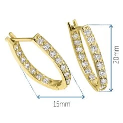 Radiant Hoop Earrings -Trudiamonds T1089 GC 1