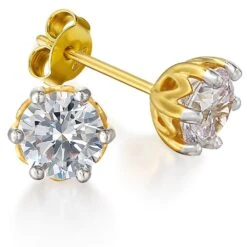 2 Ct. T.w. Tulip Stud Earrings -Trudiamonds T1091 GC
