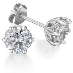 2 Ct. T.w. Tulip Stud Earrings -Trudiamonds T1091 PC