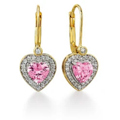 Pink Captivated Hearts Earrings