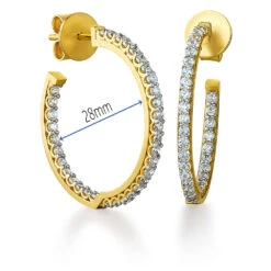 Celebrity Hoop Earrings -Trudiamonds T1163 GC 1