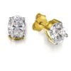 Oval Cut Stud Earrings -Trudiamonds T1230 GC