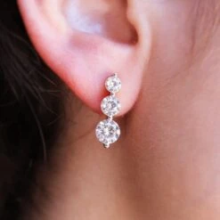 Trilogy Earrings -Trudiamonds T1376