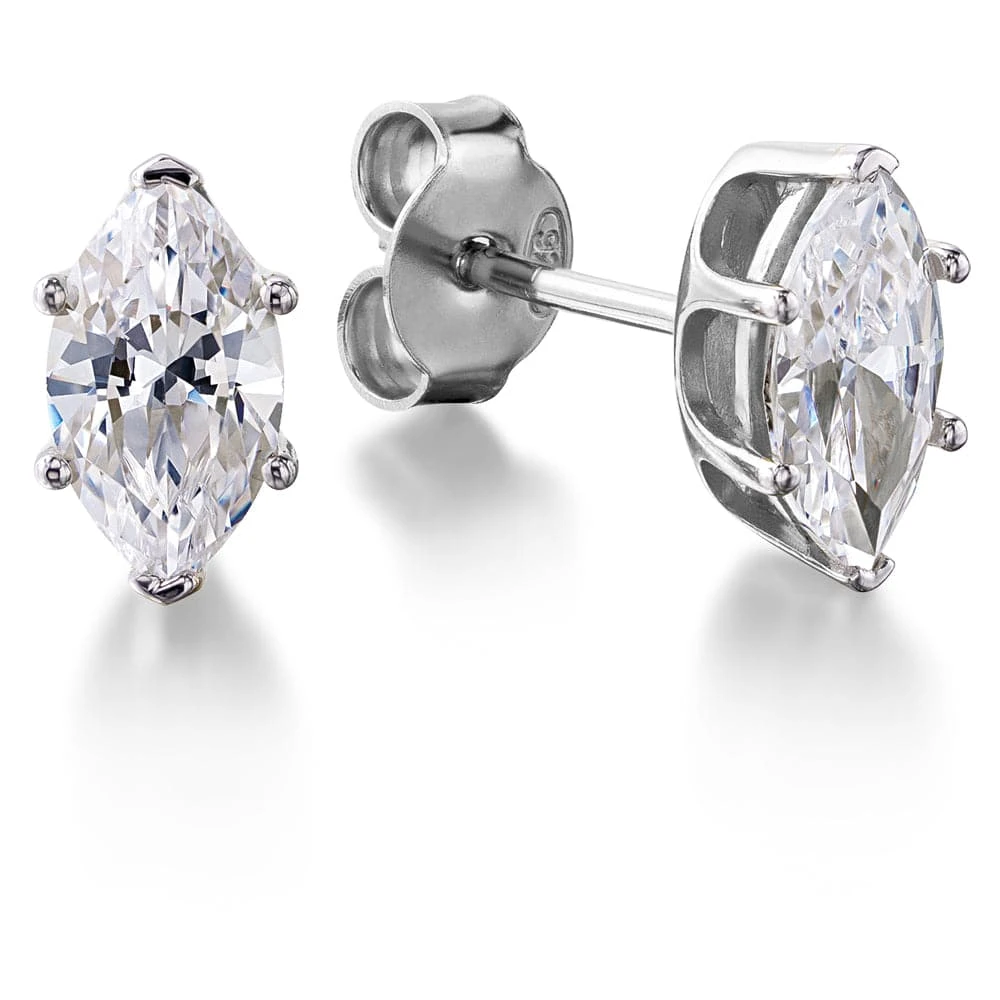 1.5 Ct. T.w. Marquise Stud Earrings 4 1.5 Ct. T.w. Marquise Stud Earrings - Image 2