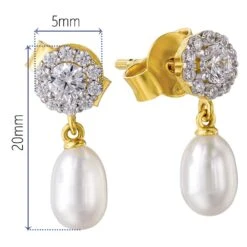 Queen Elizabeth II Pearl Earrings -Trudiamonds T1851 GC 1