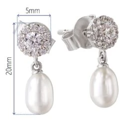 Queen Elizabeth II Pearl Earrings -Trudiamonds T1851 PC 1