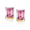 Pink Emerald Cut Earrings -Trudiamonds T1865 GC