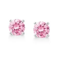 2 Ct. T.w. Pink Ice Stud Earrings -Trudiamonds T1911 PC