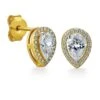 Halo Pear Cut Earrings -Trudiamonds T1922 GC