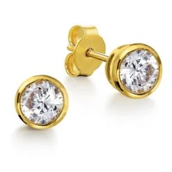 2 Ct. T.w. Bezel Solitaire Studs