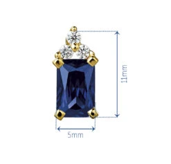 2.3 Ct. T.w. Sapphire Inspiration Earrings -Trudiamonds T1960 GC D