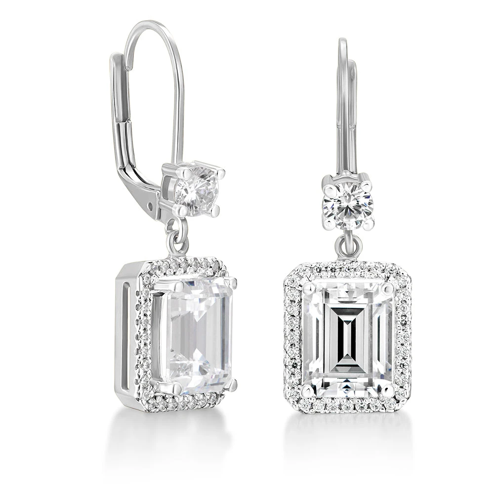 Emerald Cut Heirloom Earrings 4 Emerald Cut Heirloom Earrings - Image 2