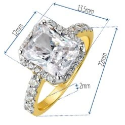 5.8 Ct. T.w. Champagne Ring -Trudiamonds T2006 GC 1