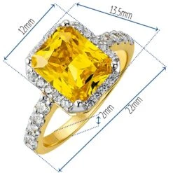 Yellow Champagne Ring -Trudiamonds T2008 GC 1