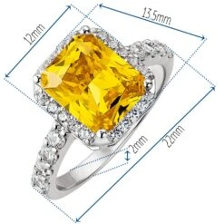 Yellow Champagne Ring -Trudiamonds T2008 PC 1
