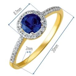 Tru-Sapphire Posh Halo Ring -Trudiamonds T2011 GC 1