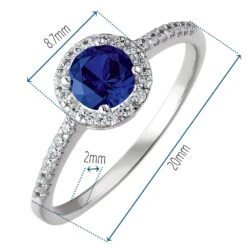 Tru-Sapphire Posh Halo Ring -Trudiamonds T2011 PC 1
