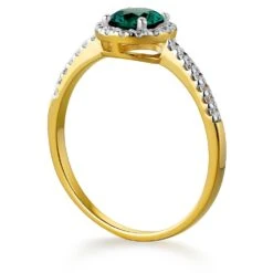 Tru-Emerald Posh Halo Ring -Trudiamonds T2013 GC 2