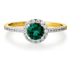 Tru-Emerald Posh Halo Ring -Trudiamonds T2013 GC 3