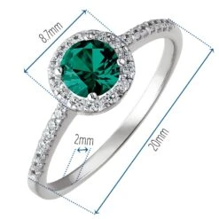 Tru-Emerald Posh Halo Ring -Trudiamonds T2013 PC 1
