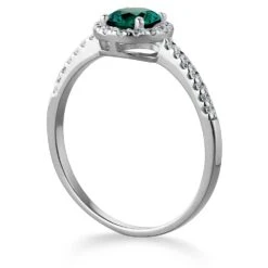 Tru-Emerald Posh Halo Ring -Trudiamonds T2013 PC 2