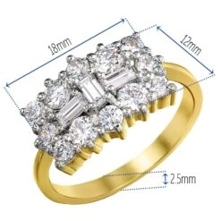 Elegant Splendour Cluster Ring -Trudiamonds T2026 GC 1