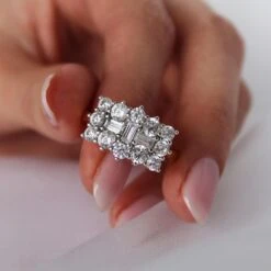 Elegant Splendour Cluster Ring -Trudiamonds T2026 GC 5