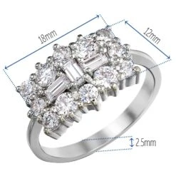 Elegant Splendour Cluster Ring -Trudiamonds T2026 PC 1