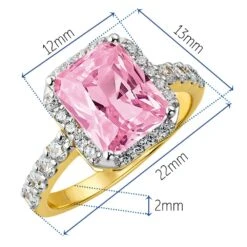Pink Champagne Ring -Trudiamonds T2028 GC 1