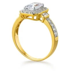 Emerald Cut Antique Ring -Trudiamonds T2032 GC 2