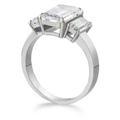 7.75 Ct. T.w. Impressive Emerald Cut Trilogy Ring -Trudiamonds T2058 PC 2