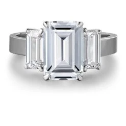 7.75 Ct. T.w. Impressive Emerald Cut Trilogy Ring -Trudiamonds T2058 PC 3