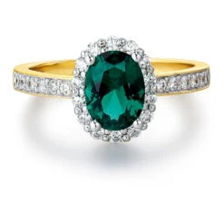 Tru-Emerald Cincature Ring Set -Trudiamonds T2063 GC 3 1