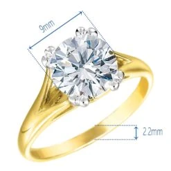 Pristine Solitaire Ring -Trudiamonds T2064 GC 1