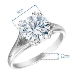 Pristine Solitaire Ring -Trudiamonds T2064 PC 1