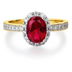 Tru-Ruby Cincature Ring Set -Trudiamonds T2065 GC 3