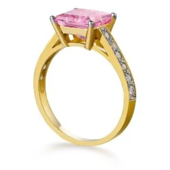 4.35 Ct. T.w. Classic Pink Princess Ring -Trudiamonds T2072 GC 2