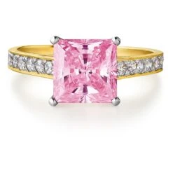 4.35 Ct. T.w. Classic Pink Princess Ring -Trudiamonds T2072 GC 3