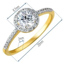 Posh Halo Ring -Trudiamonds T2074 GC 1