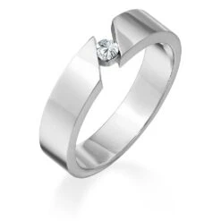 Modern Gents Wedding Band 13 Modern Gents Wedding Band -Trudiamonds T2080 PC 2