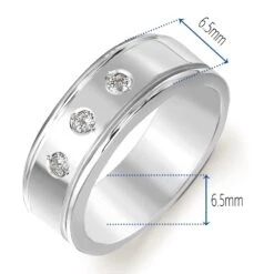 Band Of Three Ring 9 Band Of Three Ring -Trudiamonds T2090 PC 1