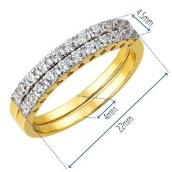 Charming Twinset Ring 16 Charming Twinset Ring -Trudiamonds T2106 GC 1
