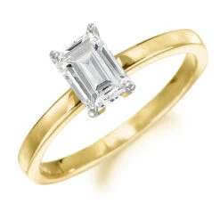 1 Ct. Emerald Cut Solitaire Ring